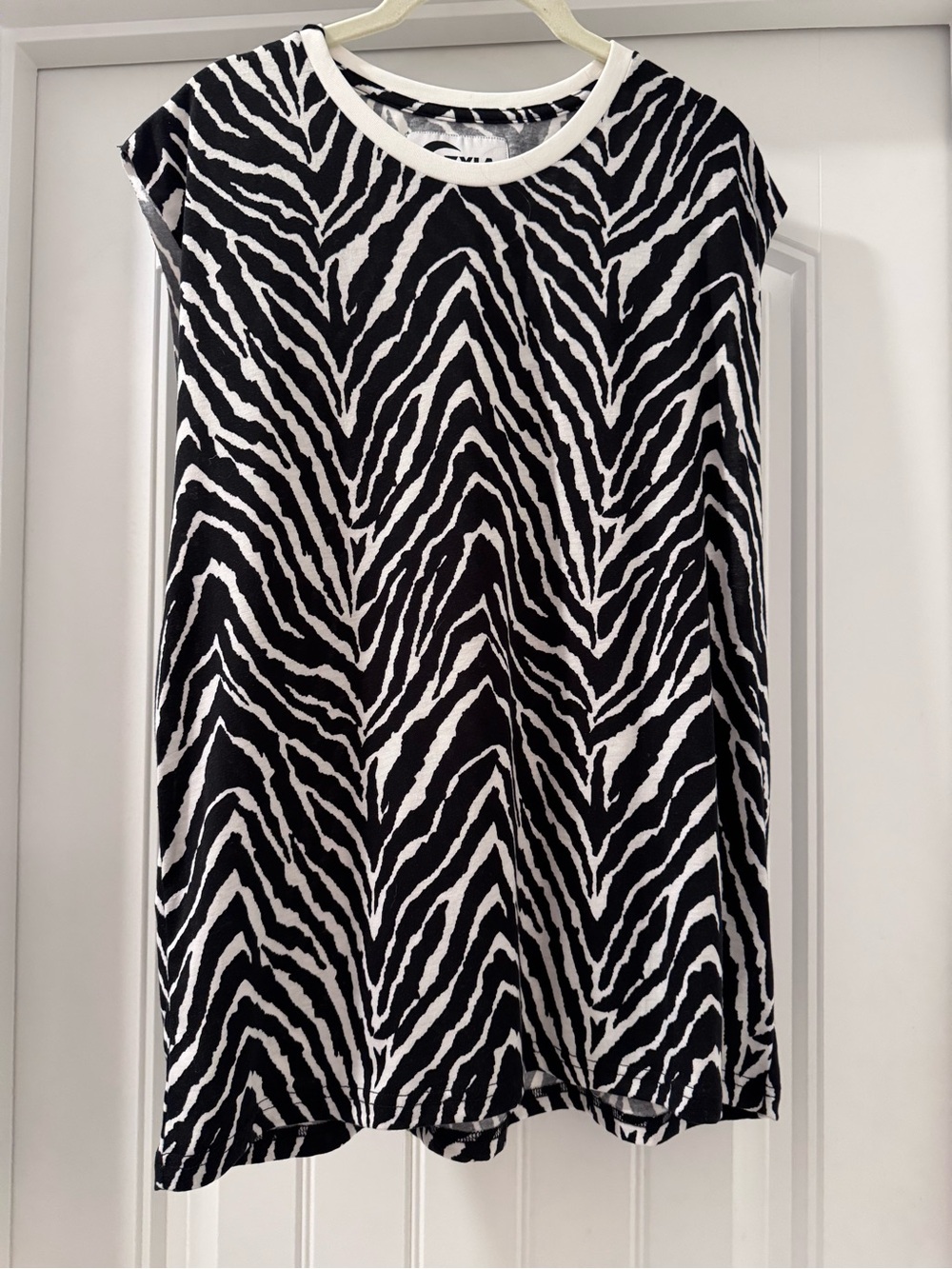 ZYIA Black & White Safari Tank - Zebra Print